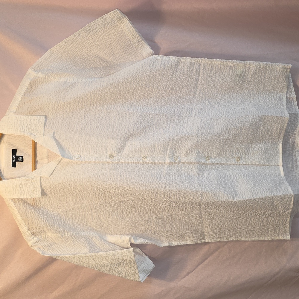 Alfani Classic White Cotton Top Mens Button Down In Size Large (Frank #9)